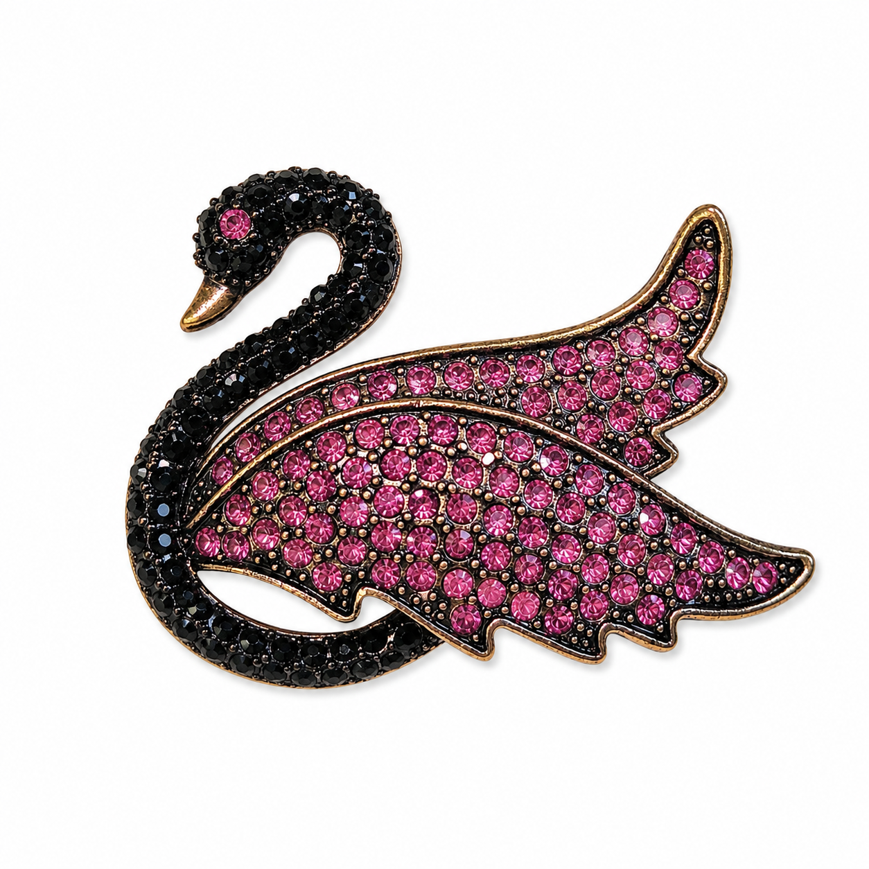 Brooch｜Elegant CZ Swan Brooch Pin | Crystal Animal Brooch