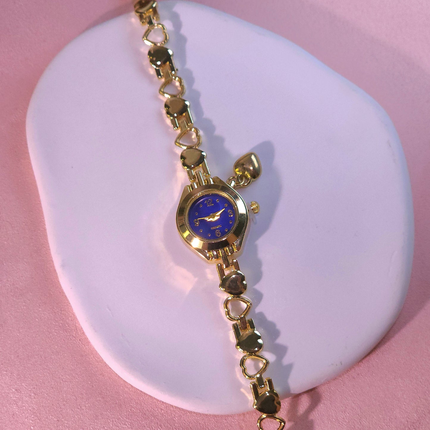 Watch|Golden Hearts Interlocking Bracelet Watch for Women | Multi-Color Options