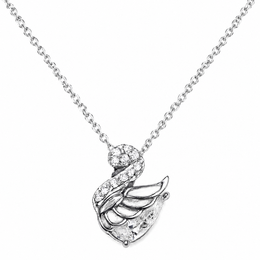 Necklace|Swan Pendant Silver Necklace