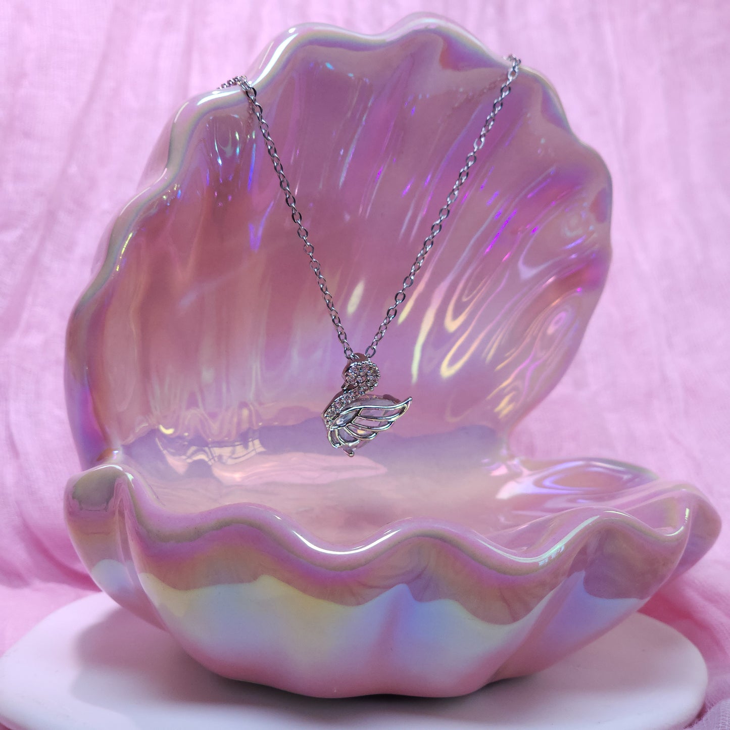 Necklace|Swan Pendant Silver Necklace