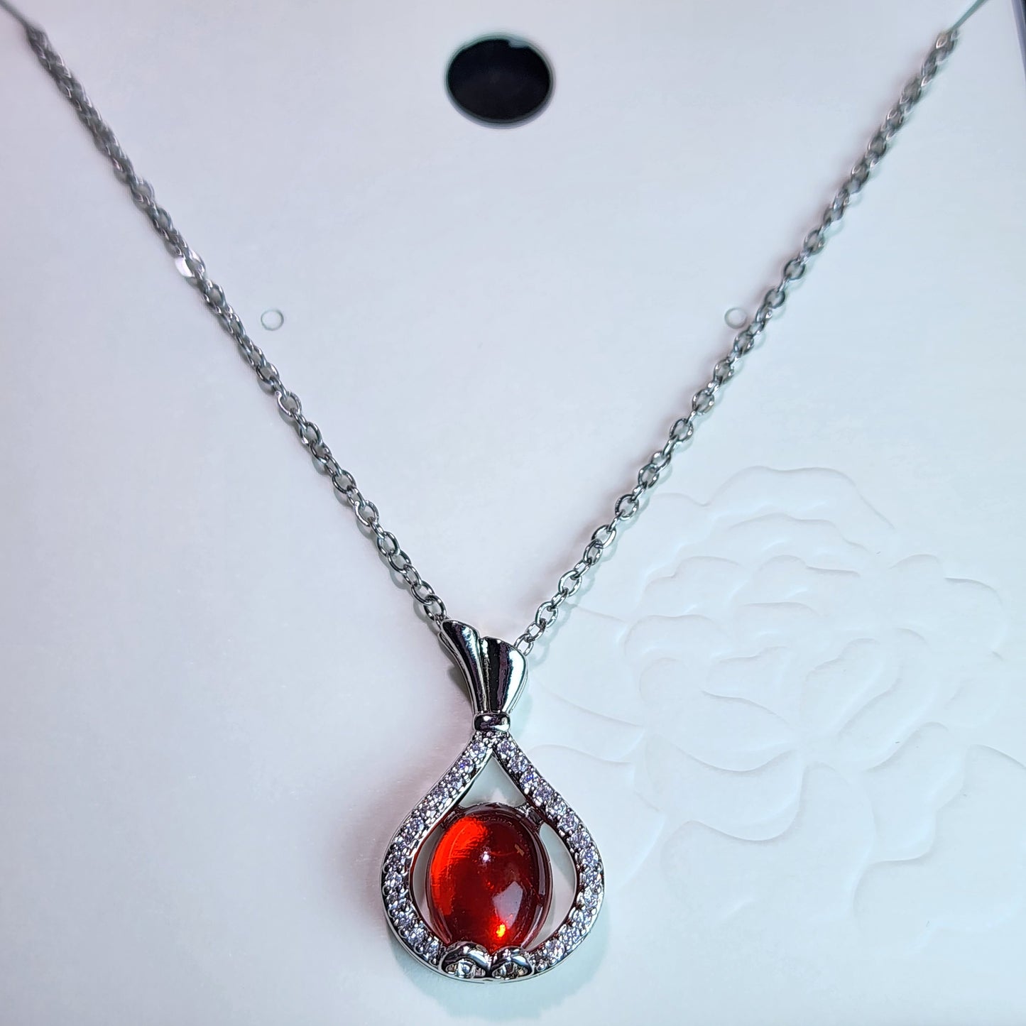 Necklace|Crimson Elixir Potion Silver Necklace