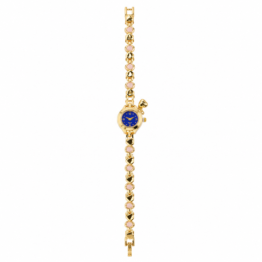 Watch|Golden Hearts Interlocking Bracelet Watch for Women | Multi-Color Options