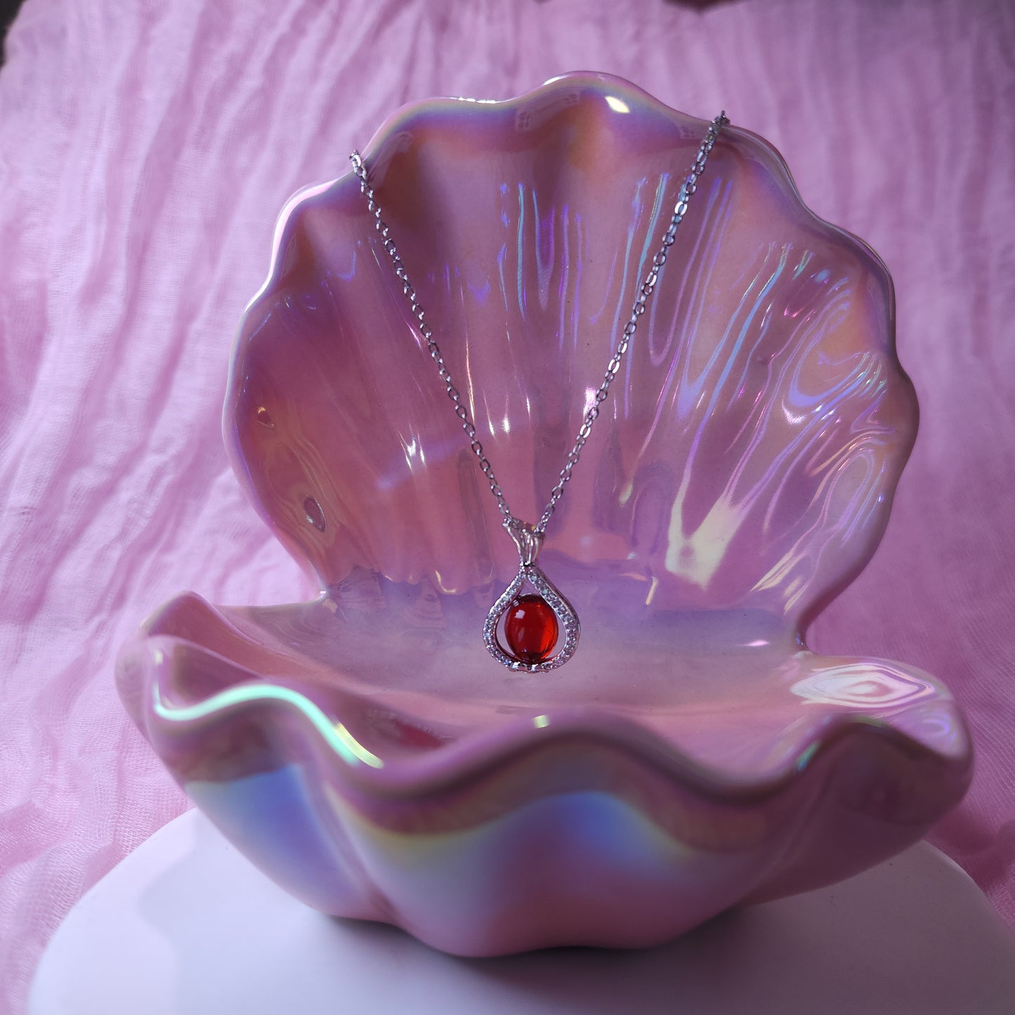 Necklace|Crimson Elixir Potion Silver Necklace
