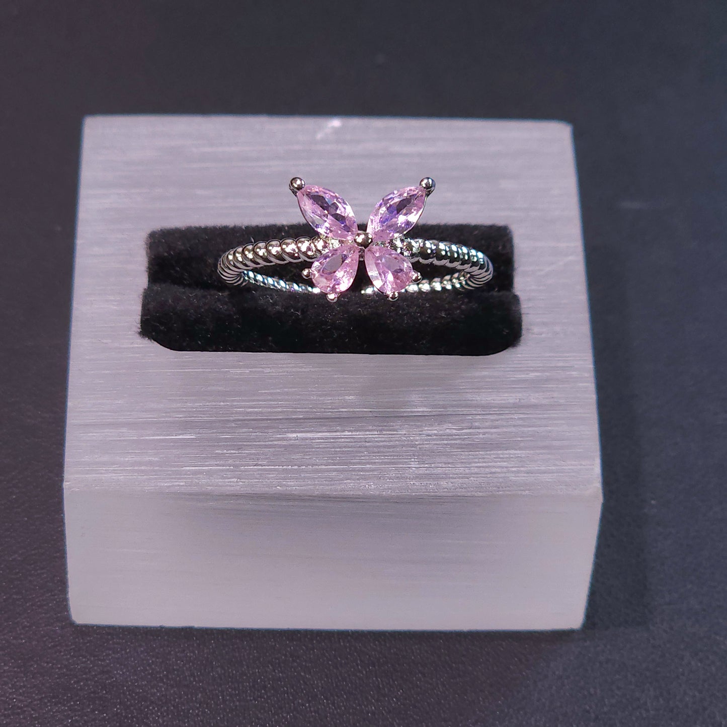 Ring｜Whisper Wing Butterfly Ring | Adjustable Fit | CZ Crystal Accent