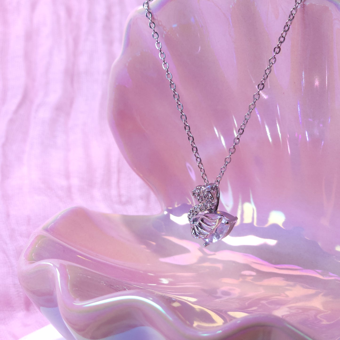 Necklace|Swan Pendant Silver Necklace