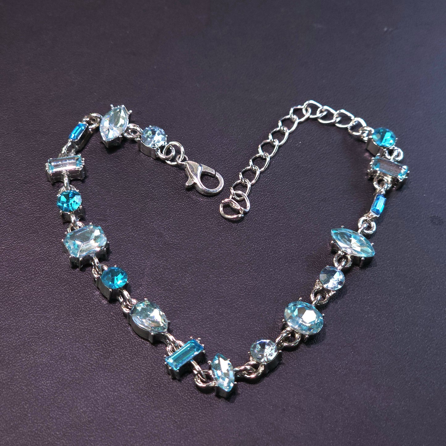 Bracelet｜Aurora Mixed-Cut CZ Bracelet | Multi-Color Crystal Link Bracelet