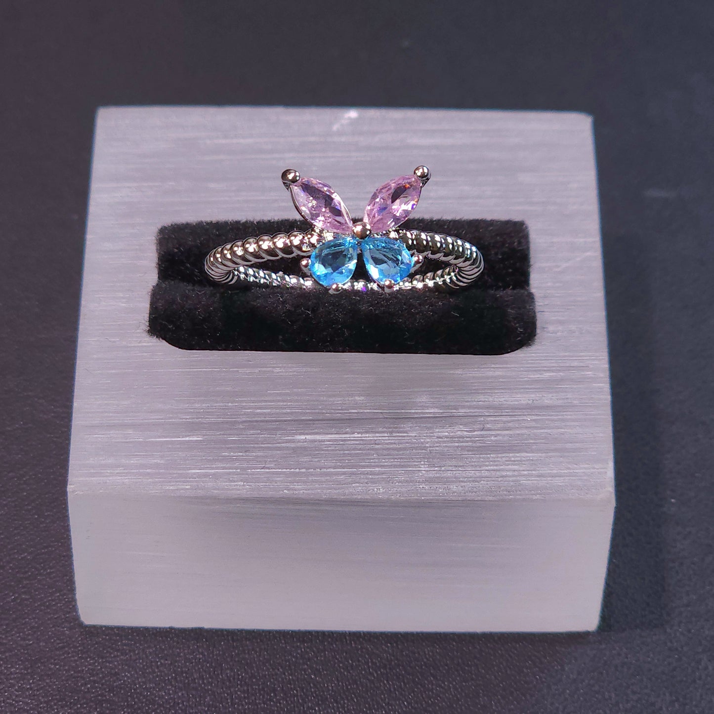 Ring｜Whisper Wing Butterfly Ring | Adjustable Fit | CZ Crystal Accent
