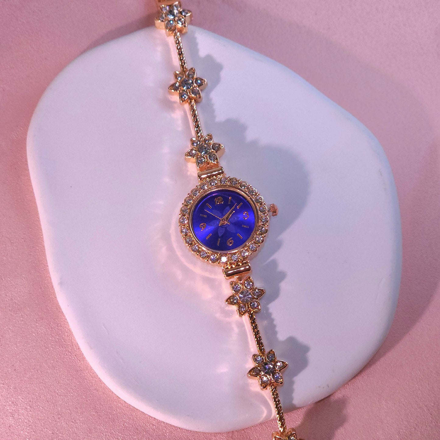 Watch|Elegant Rose Gold Snowflake Bracelet Watch for Women | Multi-Color Options