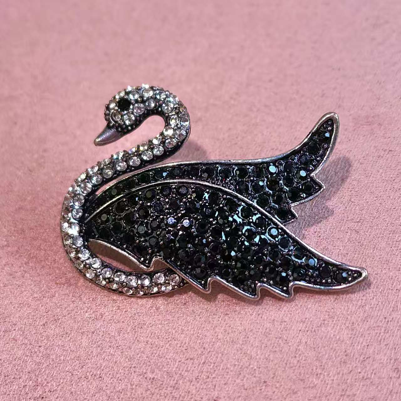 Brooch｜Elegant CZ Swan Brooch Pin | Crystal Animal Brooch