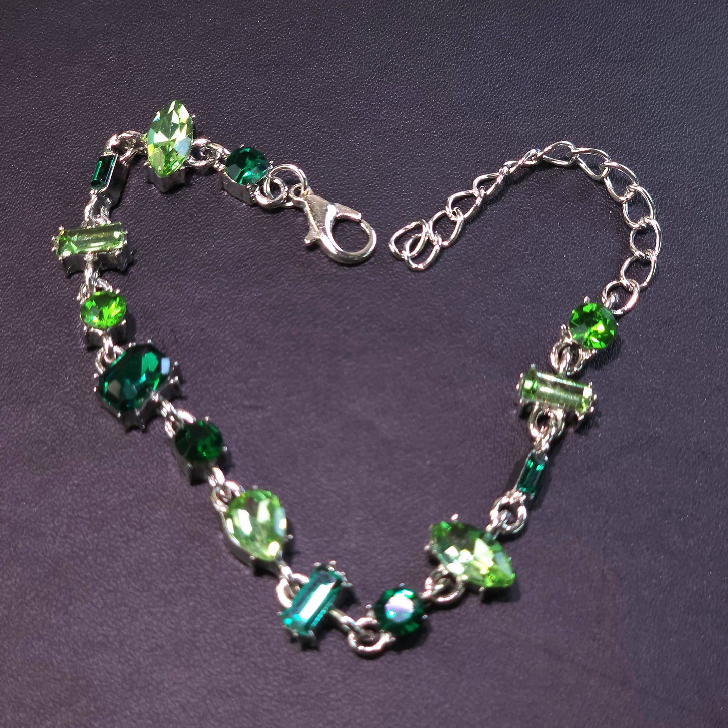 Bracelet｜Aurora Mixed-Cut CZ Bracelet | Multi-Color Crystal Link Bracelet